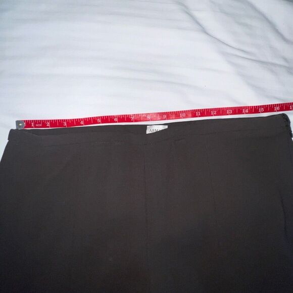 ARMANI COLLEZIONI Pants Brown Wool Wide Leg 10 MADE IN ITALY 32x28 - Picture 9 of 13